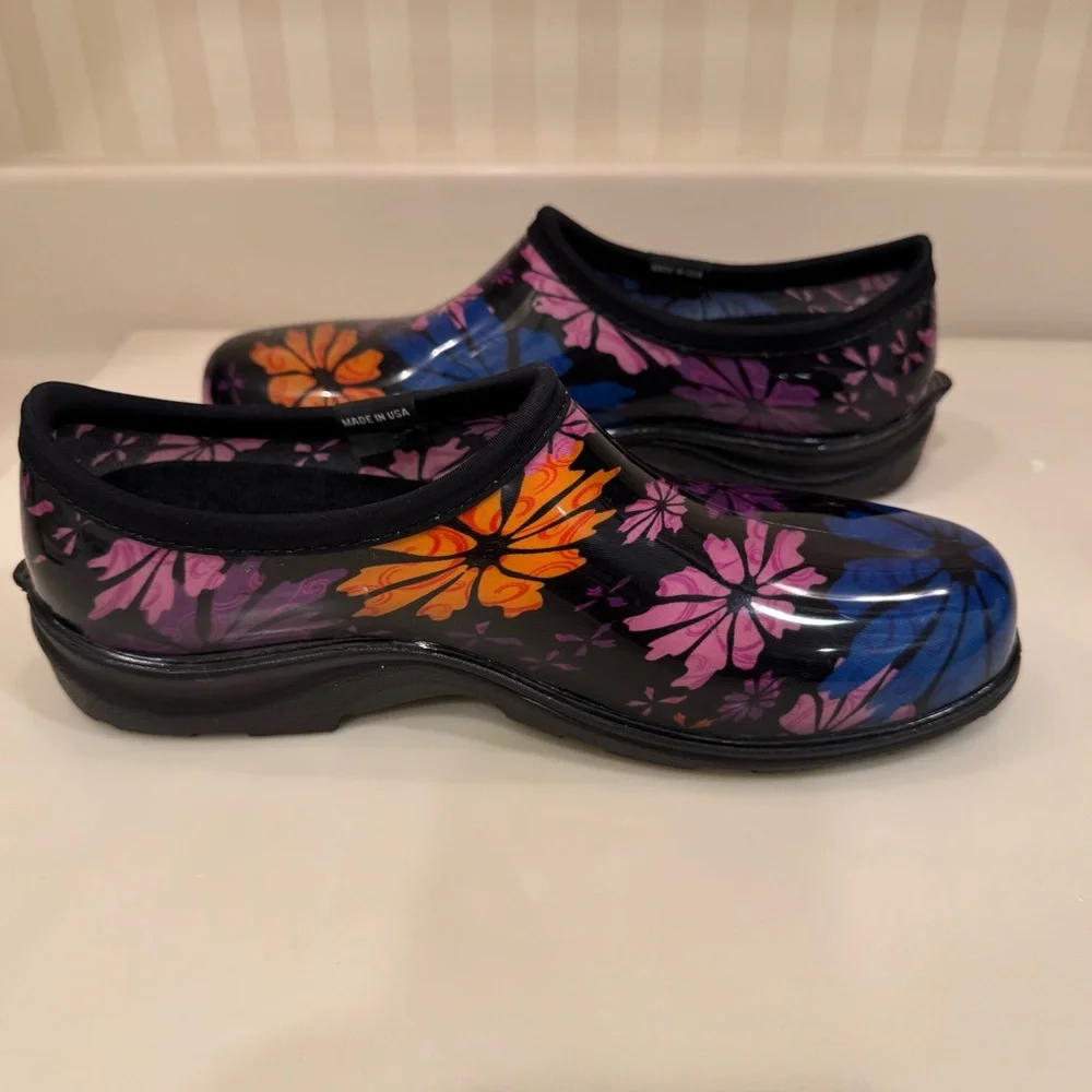 Sloggers Waterproof Floral Flower Power Comfort Rain And Garden Shoes